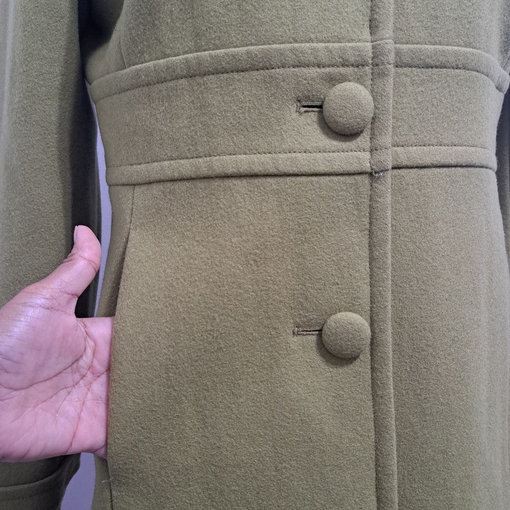J. Crew Factory Olive Green Wool Blend Pea Coat - Picture 11 of 13